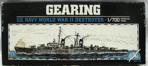 Albatross 1/700 USS Gearing Destroyer With GMM PE Set, 1002 plastic model kit